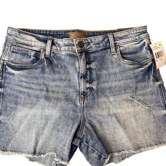 Kut from the Kloth Pants - Kut from the Kloth Gidget High Rise Denim Shorts Traveler Blue 12 KS1266MA2